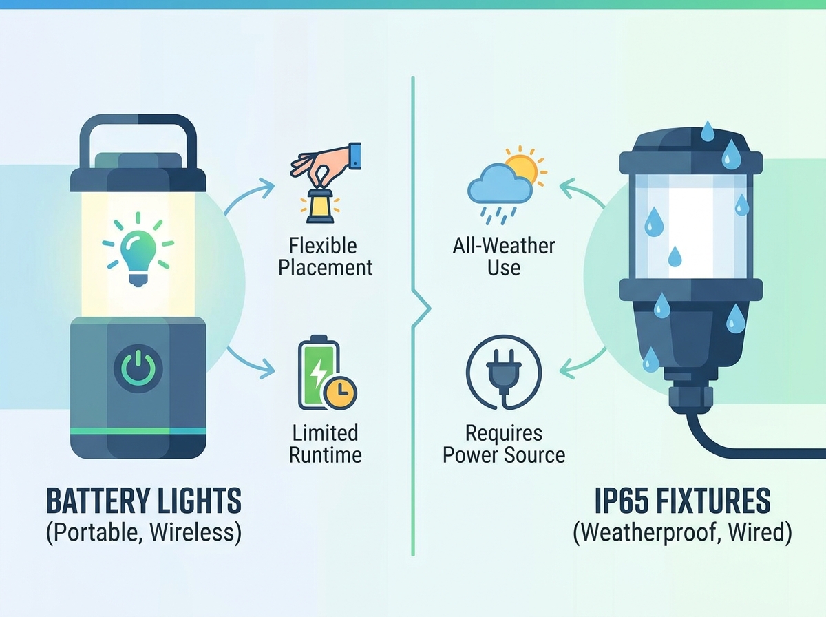 Outdoor Event Lighting Setup
